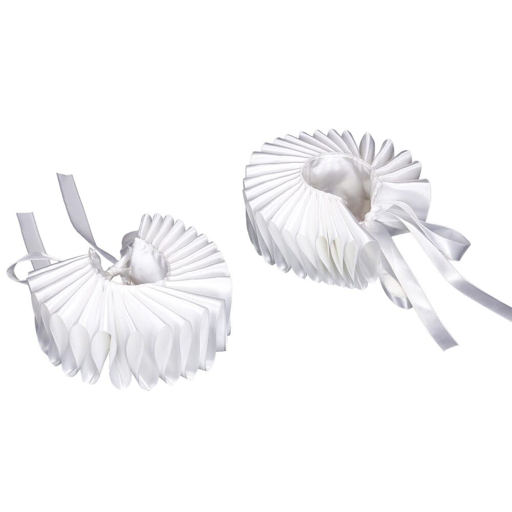 9193 Clown Collar,jester Neck Ruffle Collar,satin Detachable